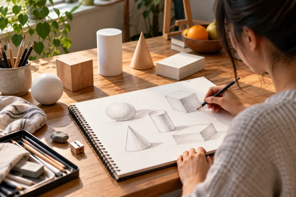 Sketching simple shapes
